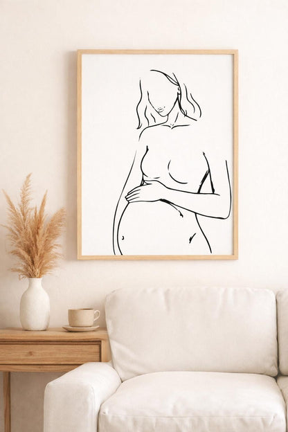 Feminine Body Line Art Prints | Minimalist Woman Set of 6 (Digital Download)